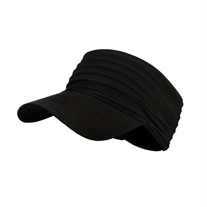 Quick-drying sports open-top sun hat - suitable for both men and women. Fashionable adult sun hat for spring, autumn and summer. Oasis Select Black