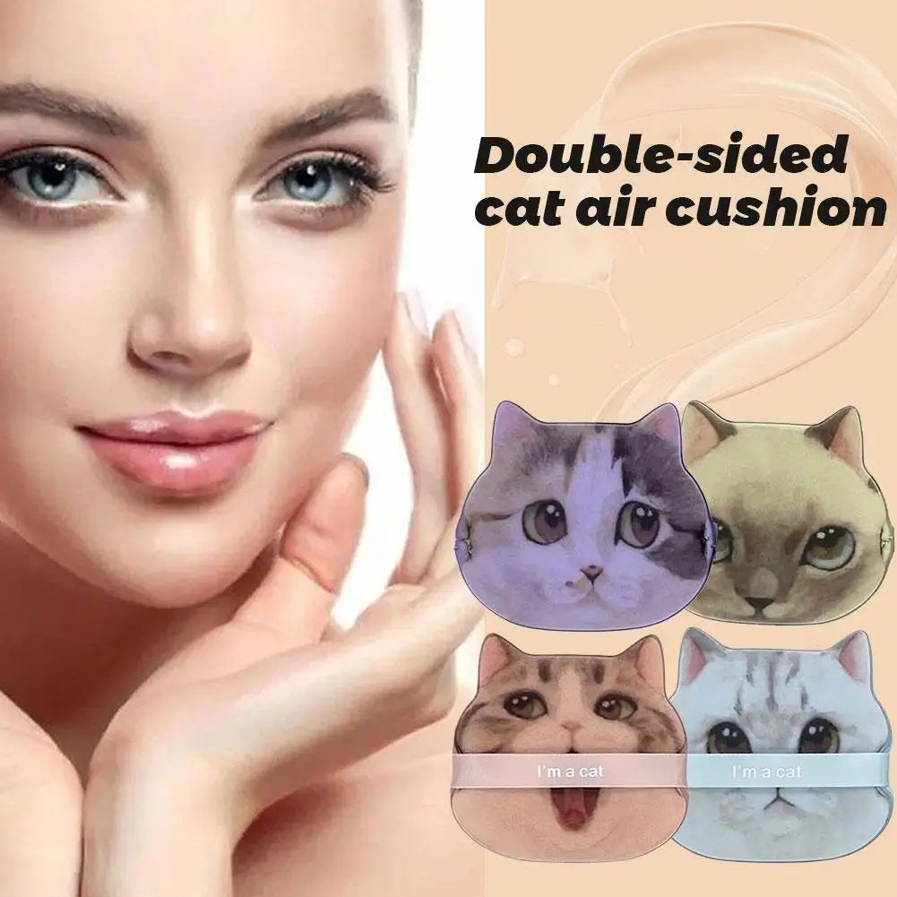 1PCS Air Cushion Powder Puff Cute Cat Cosmetic Puffs Hydrophilic Non-latex Facial Foundation Beauty Tool Dry Wet Makeup Oasis Select