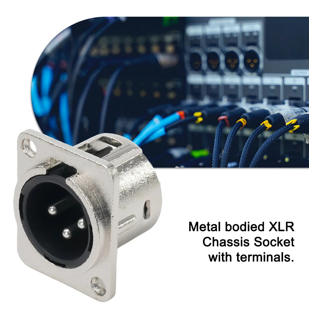 3Pin XLR Socket Male Female Panel Mount Chassis Socket Mic Jack Audio Connector With Solder Terminals For Patch Bay Snake Cabl Oasis Select