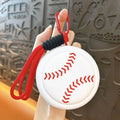 Creative Sports Style Silicone Coin Purse Wallet Basketball Football Shaped Storage Bag Headphone Box Schoolbag Pendant Keychain Oasis Select Baseball