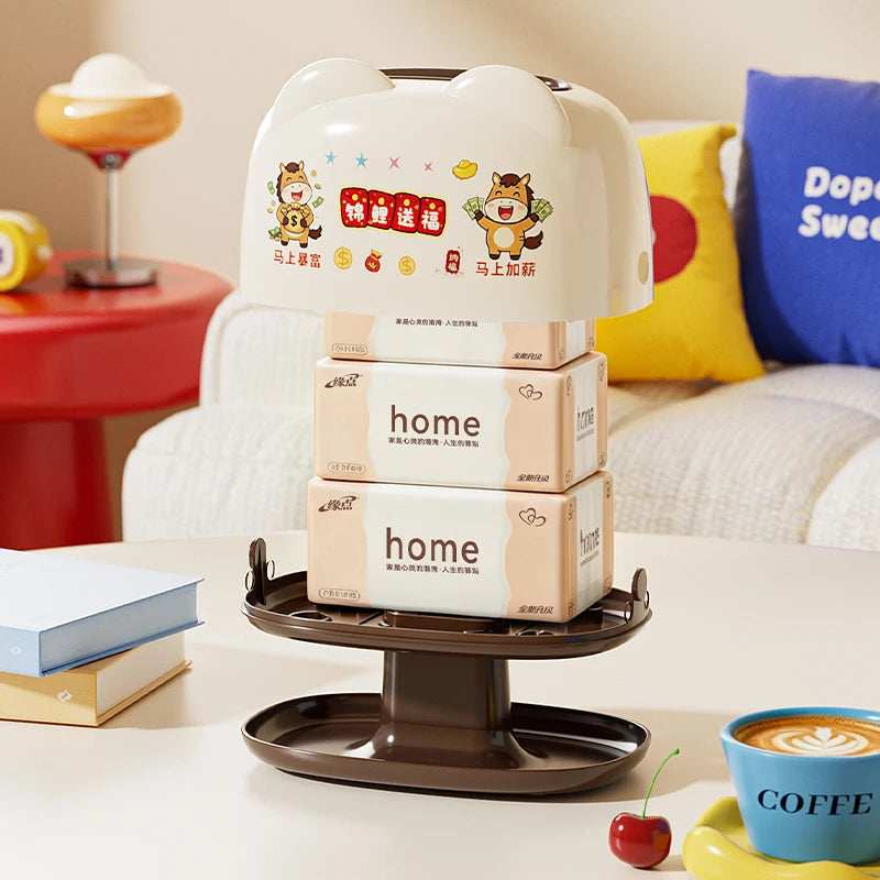 Dopamine Desktop Paper Towel Box - Creative Paper Towel Holder for the Living Room - High-end Style - Home Use Napkin Box Oasis Select