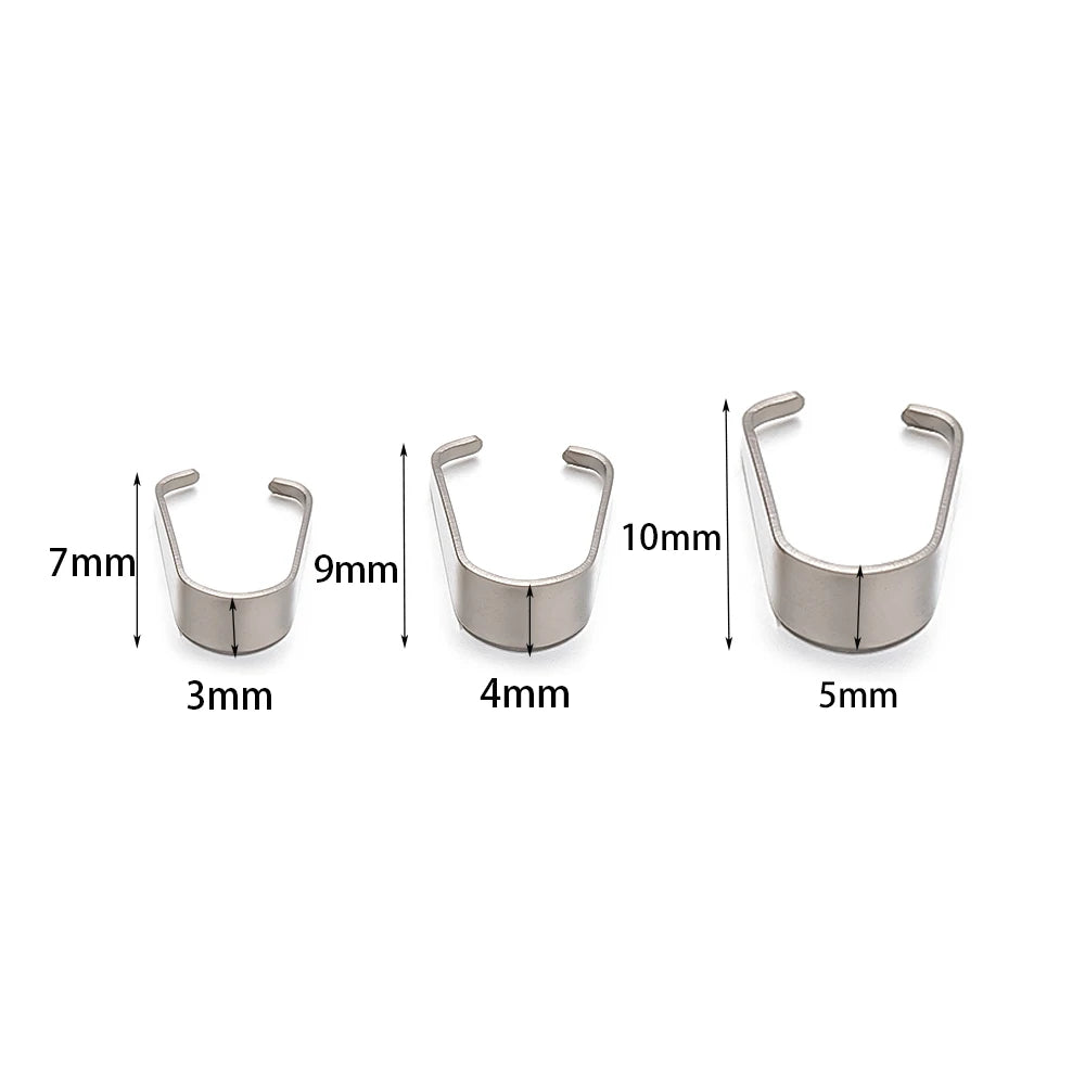 100pcs Stainless Steel Pinch Clip Clasp Bail Necklace Pendant Claw Clasps Buckle Connectors for DIY Charms Craft Jewelry Making Oasis Select