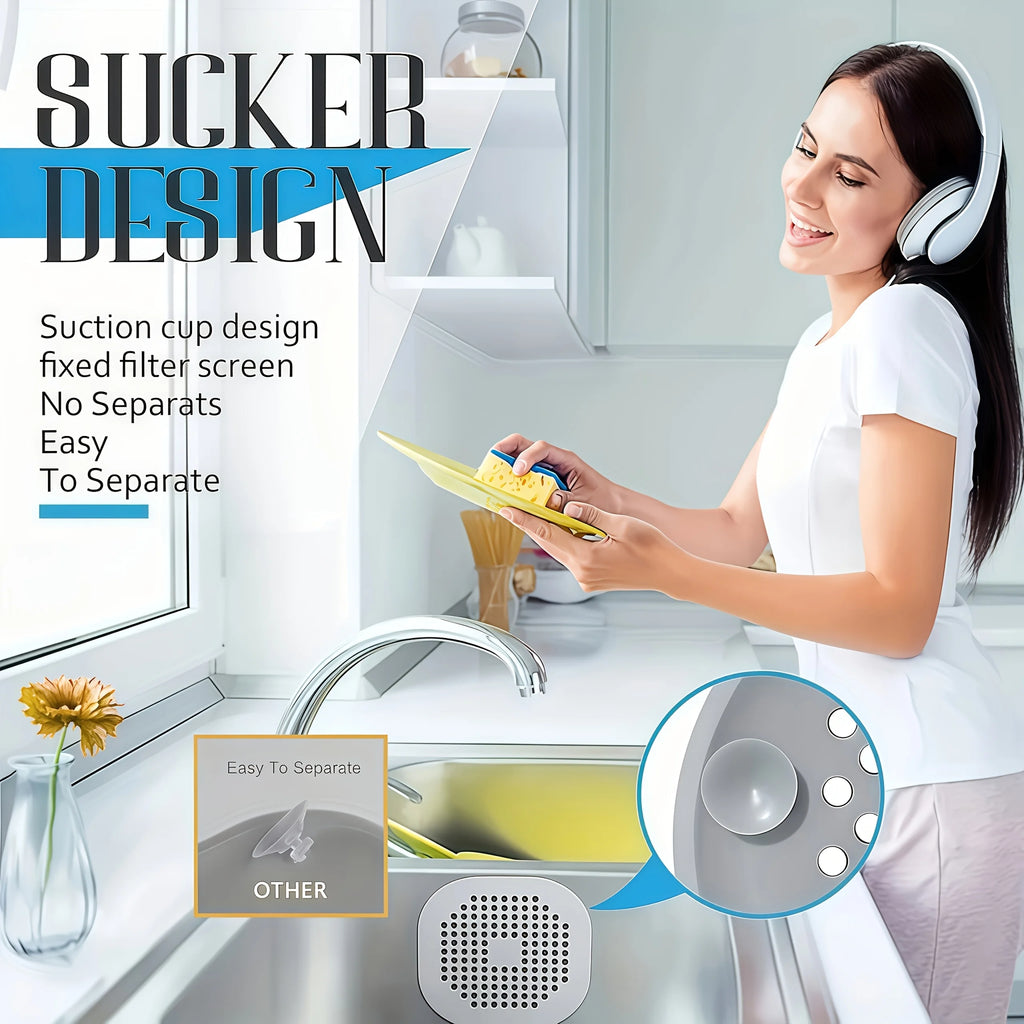 4PCS Drip Hole Hair Filter and Mesh Filter Cover - Kitchen Sink and Bathroom Drain Anti Clogging Floor Drain Oasis Select