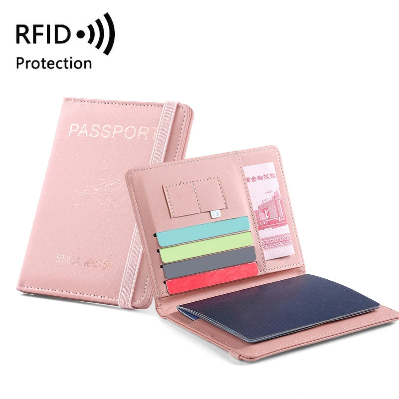 Waterproof PU Leather Passport Holder & Travel Wallet Passport Holder Wallet Oasis Select Pink