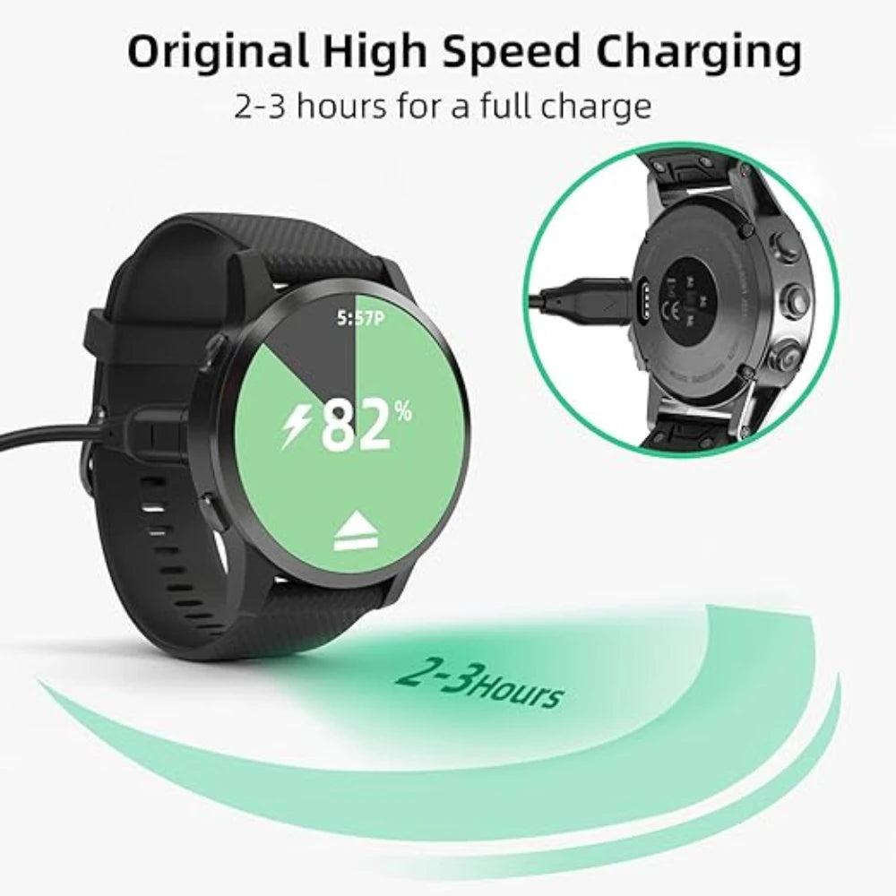 2-Pack Garmin Smartwatch USB Replacement Charger Cable Smartwatch Charger Oasis Select