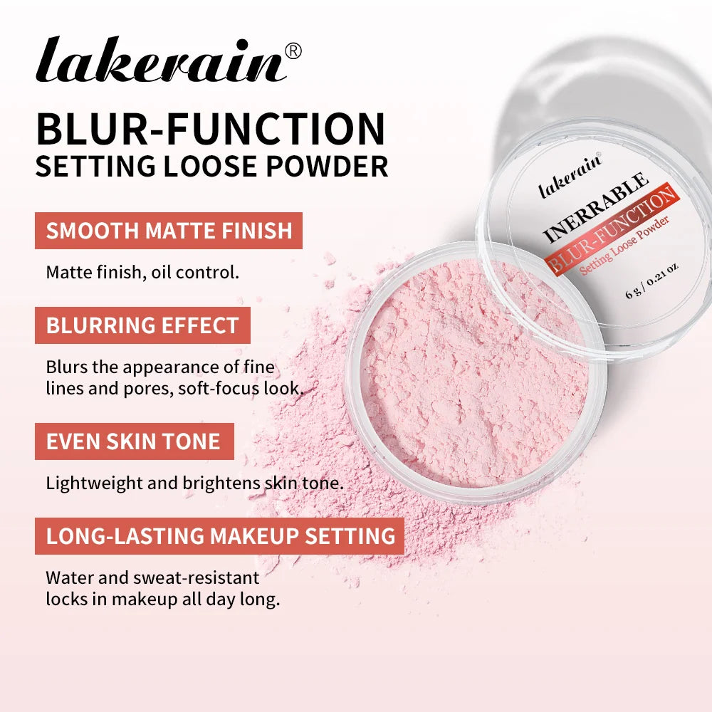 Blur-Function Setting Powder Long-lasting Blurring Brightening Oil Control Soft Focus Matte Effect Even Skin Tone Setting Powder Oasis Select