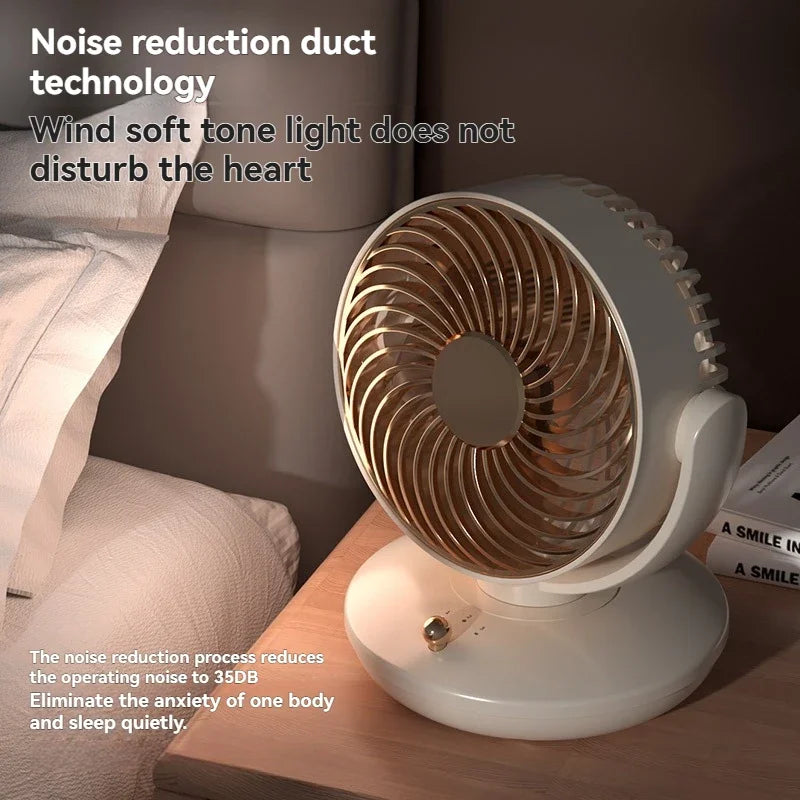 URGGU USB Rechargeable Mini Desk Fan – 3-Speed Air Circulator
