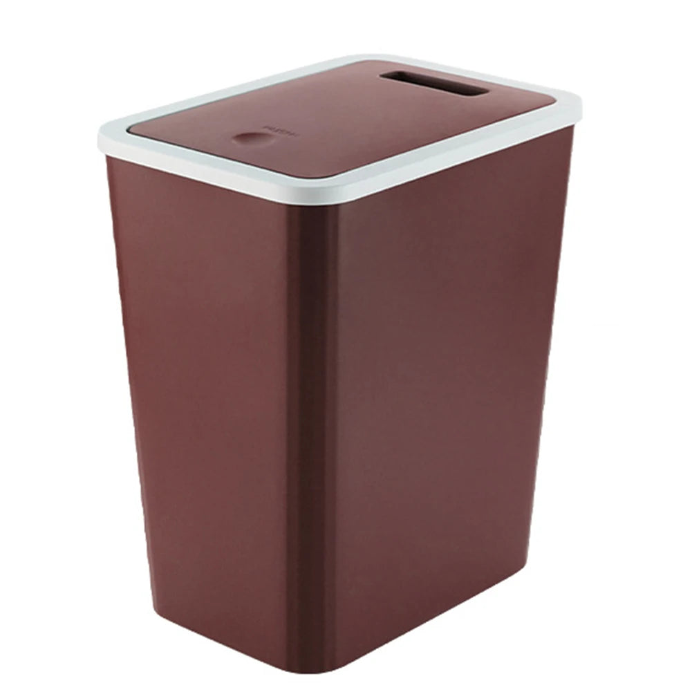 Bathroom Trash Can Garbage Can With Lid Trash Bin Large Capacity For Kitchen Bedroom Living Room Toilet Trash Can Oasis Select Coffee