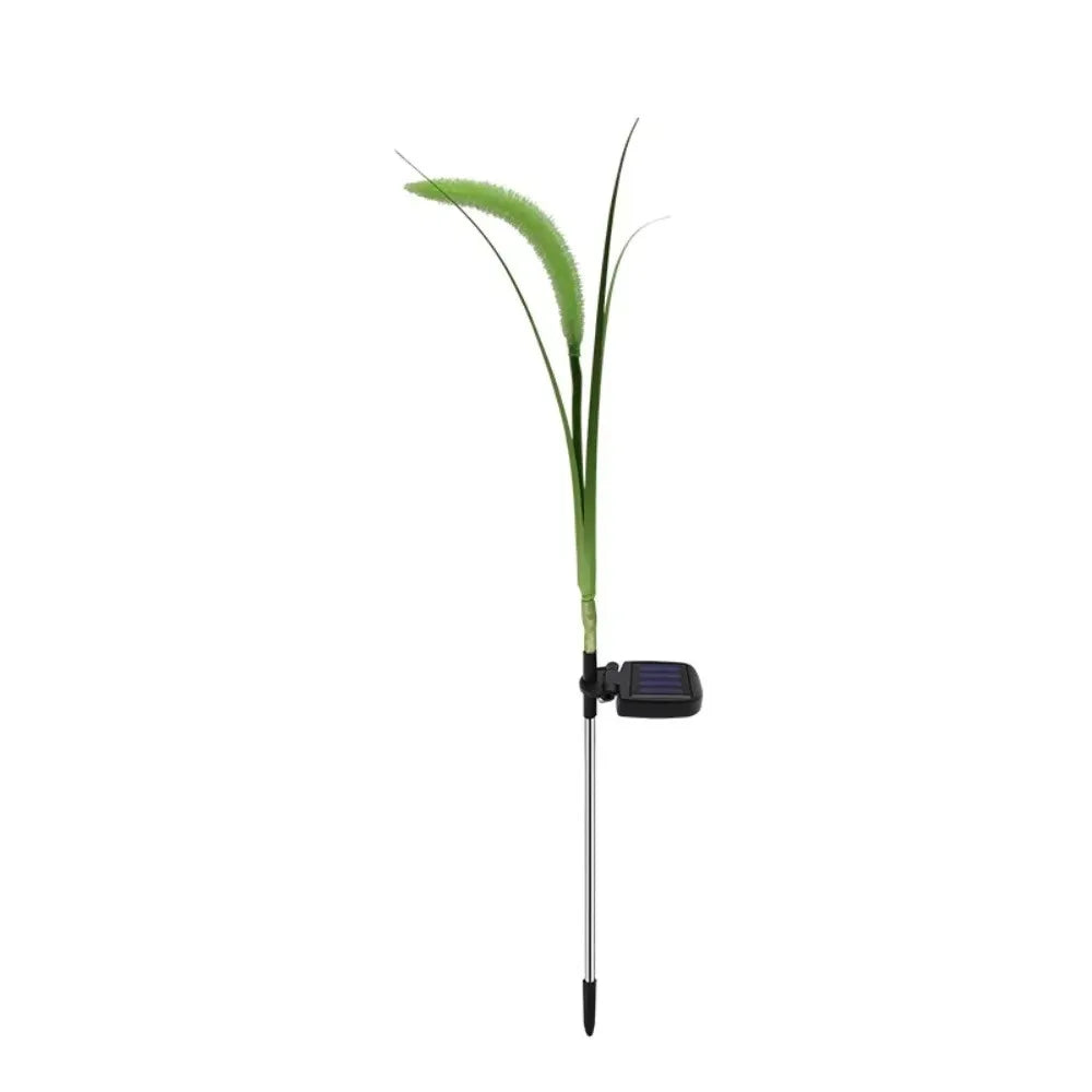 Solar LED Fiber Optic Dogtail Grass Garden Path Light