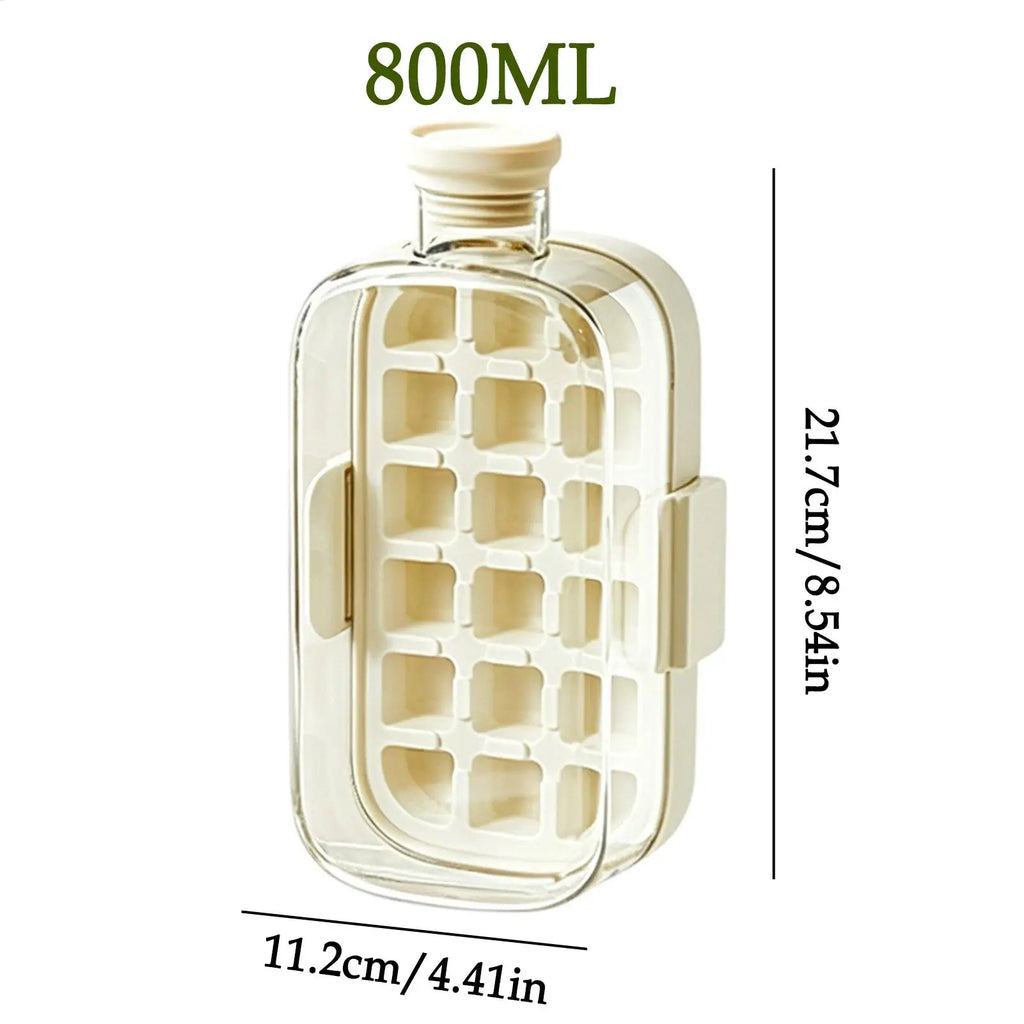 Ice Mold Bottle 2-in-1 Iced Drink Making Easy Release Ice Maker Ice Cube Bottle with Straw Easy Release Water Bottle Ice Mold Oasis Select
