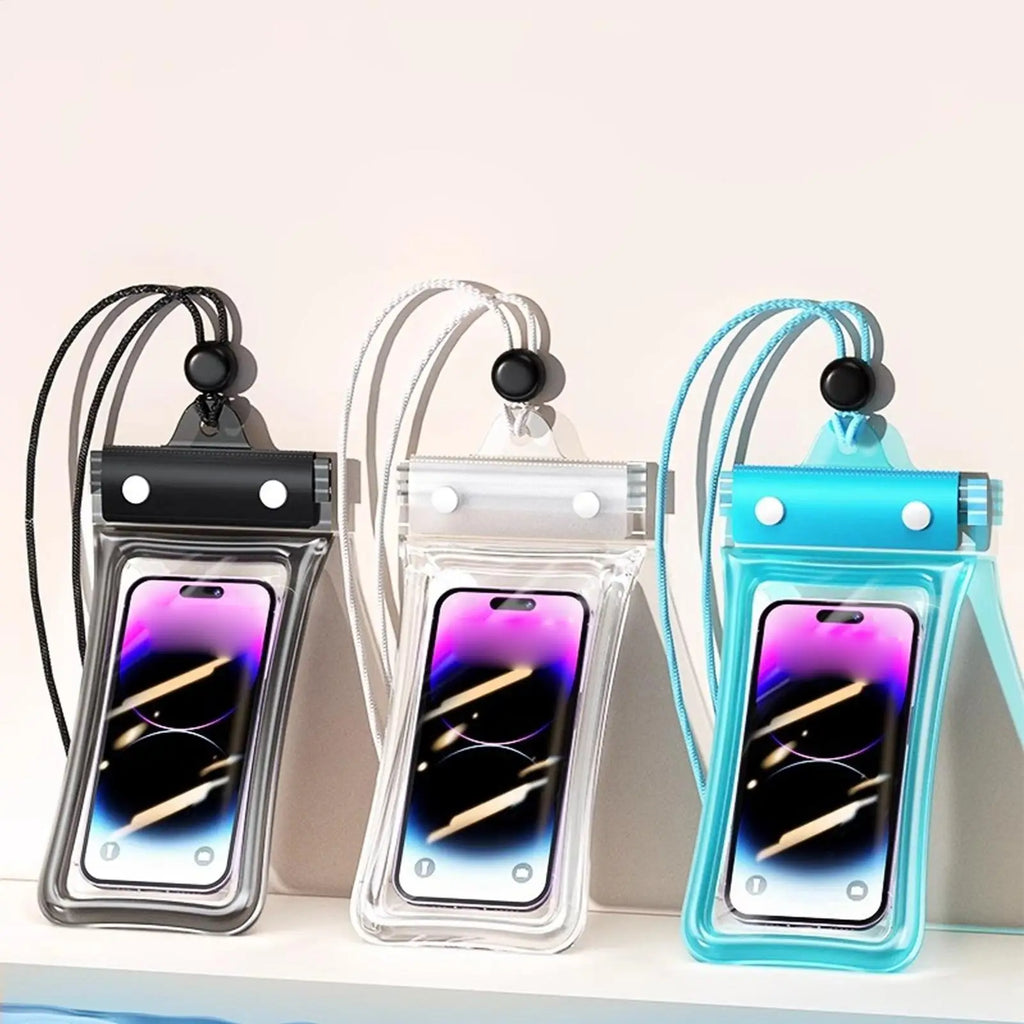 Universal Waterproof Phone Case Dry Bag with Lanyard Transparent  Touch Screen   for Beach Diving Snorkeling Surfing Travel