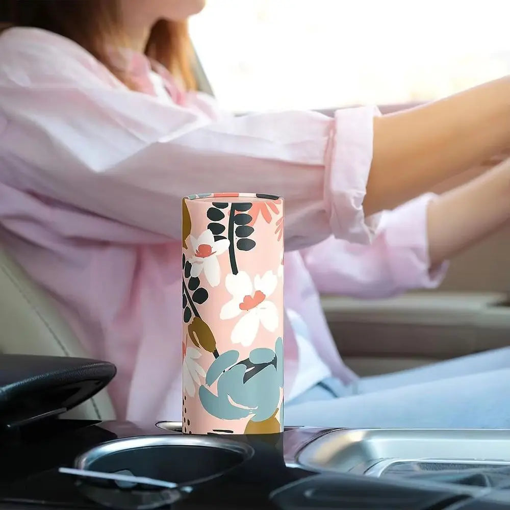 1Pcs Durable 3 Layers Car Home Tissues Holder with Flower Paper Facial Tissue Container Cylinder Box Car Interior Oasis Select