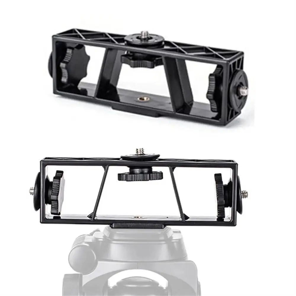 3-Position Stand Clip Bracket Holder Mobile Phone Clamp Tripod 1/4" Mount for Smartphones Mic Fill Lights Live Broadcast Oasis Select