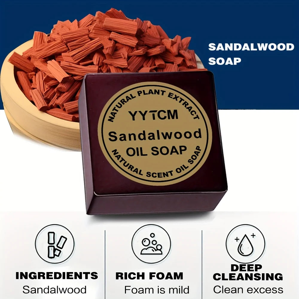 Sandalwood Bar Soap for Men – Hydrating Handmade Soap 65g Handmade Bar Soap Oasis Select
