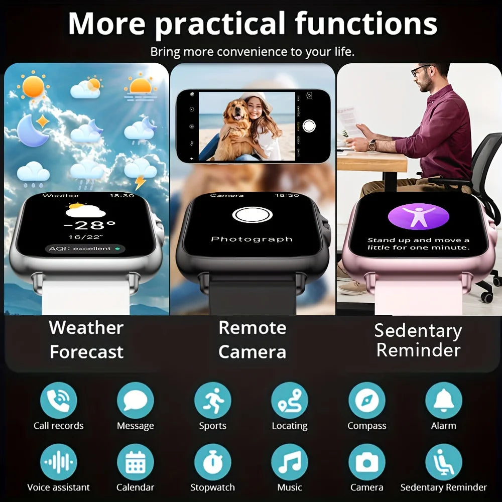 ERUN Smart Watch 1.83" Touchscreen – Call, Sports & Weather