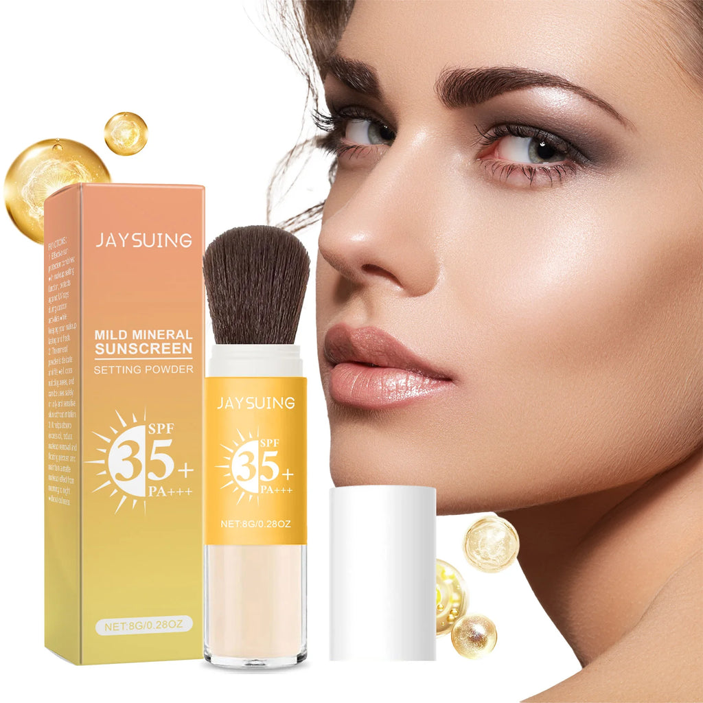 SPF35+ Sunscreen Loose Powder – Matte Oil Control & UV Shield Sunscreen Setting Powder Oasis Select
