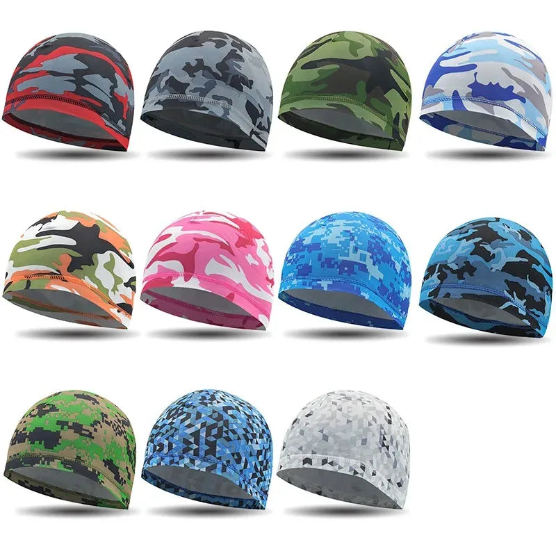 1/2pcs Quick Dry Helmet Cycling Cap Anti-UV Anti-Sweat Sports Hat Motorcycle Bike Riding Bicycle Cycling Hat Unisex Inner Cap Oasis Select