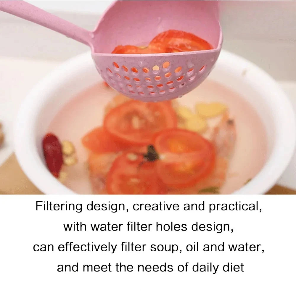 The 2 in 1 Kitchen Spoon Spoon Long Handle Plastic Colander Filter Tableware Hot Pot Spoon Oasis Select