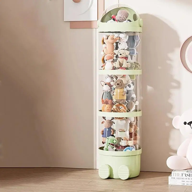 Vertical Toy Storage Tube Kids Plush Doll Clear Storage Tube Stuffed Animal Doll Storage Holder Standing Stackable Soft Toy Oasis Select