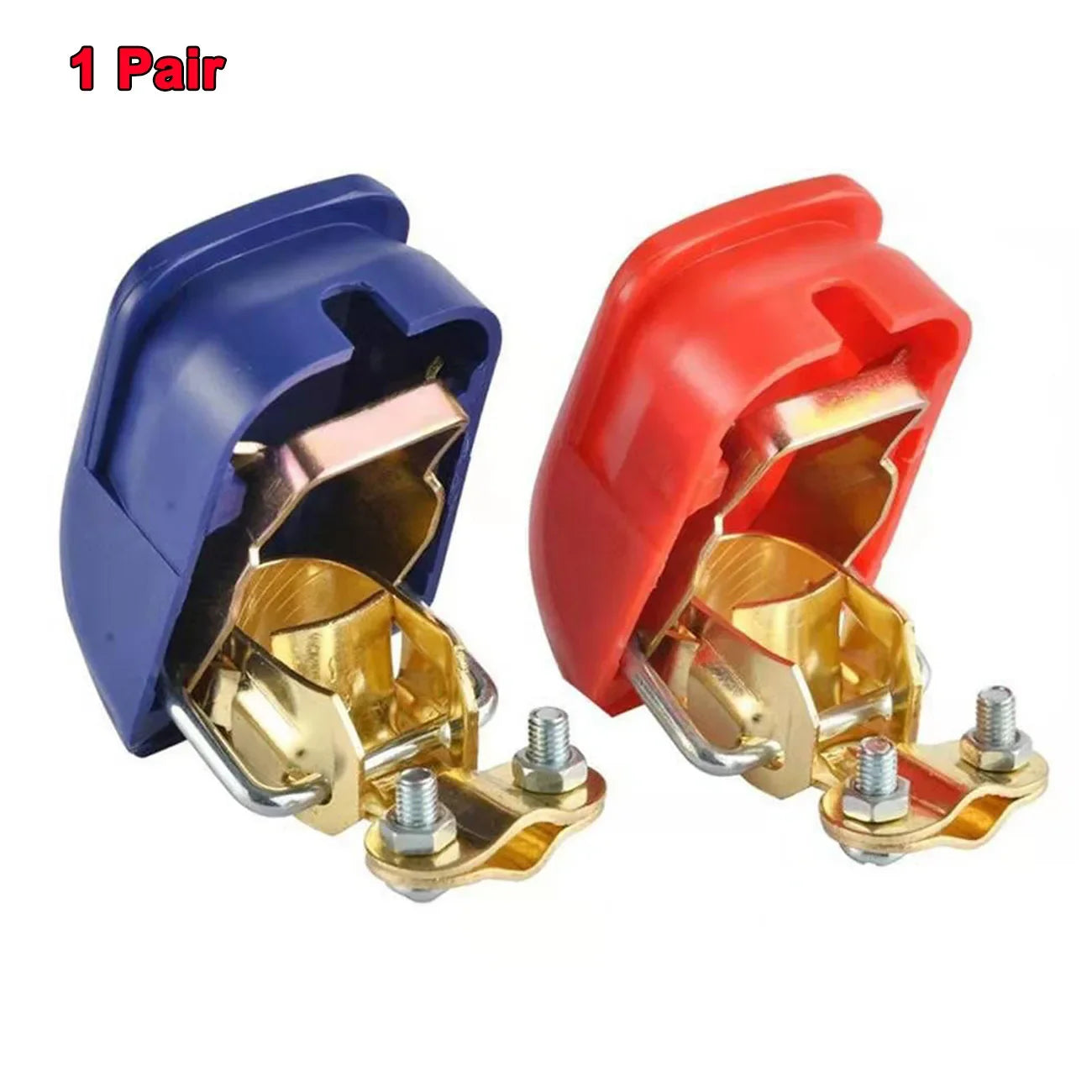 Battery Terminal Connectors Negative and Positive 1 Pair Plate Quick Release Car Connector Battery Clamps Top Post Clips Oasis Select 1 Pair