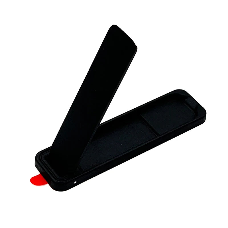 SXH Mini Holder Metal Folding Mobile Phone Bracket Back Sticker Invisible Cellphone Desktop Support Phone Stand Oasis Select Black