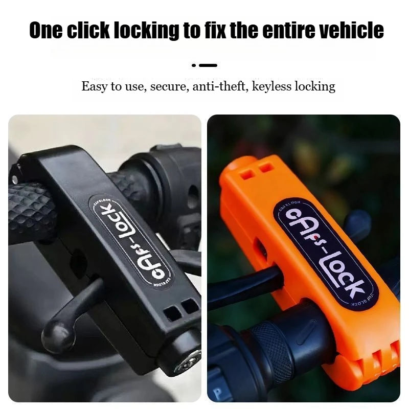 JUSTINLAU Motorcycle Handlebar Lock Anti Theft Brake Throttle Lock Universal for Scooter ATV Bike Motorbike Safety Protection Oasis Select