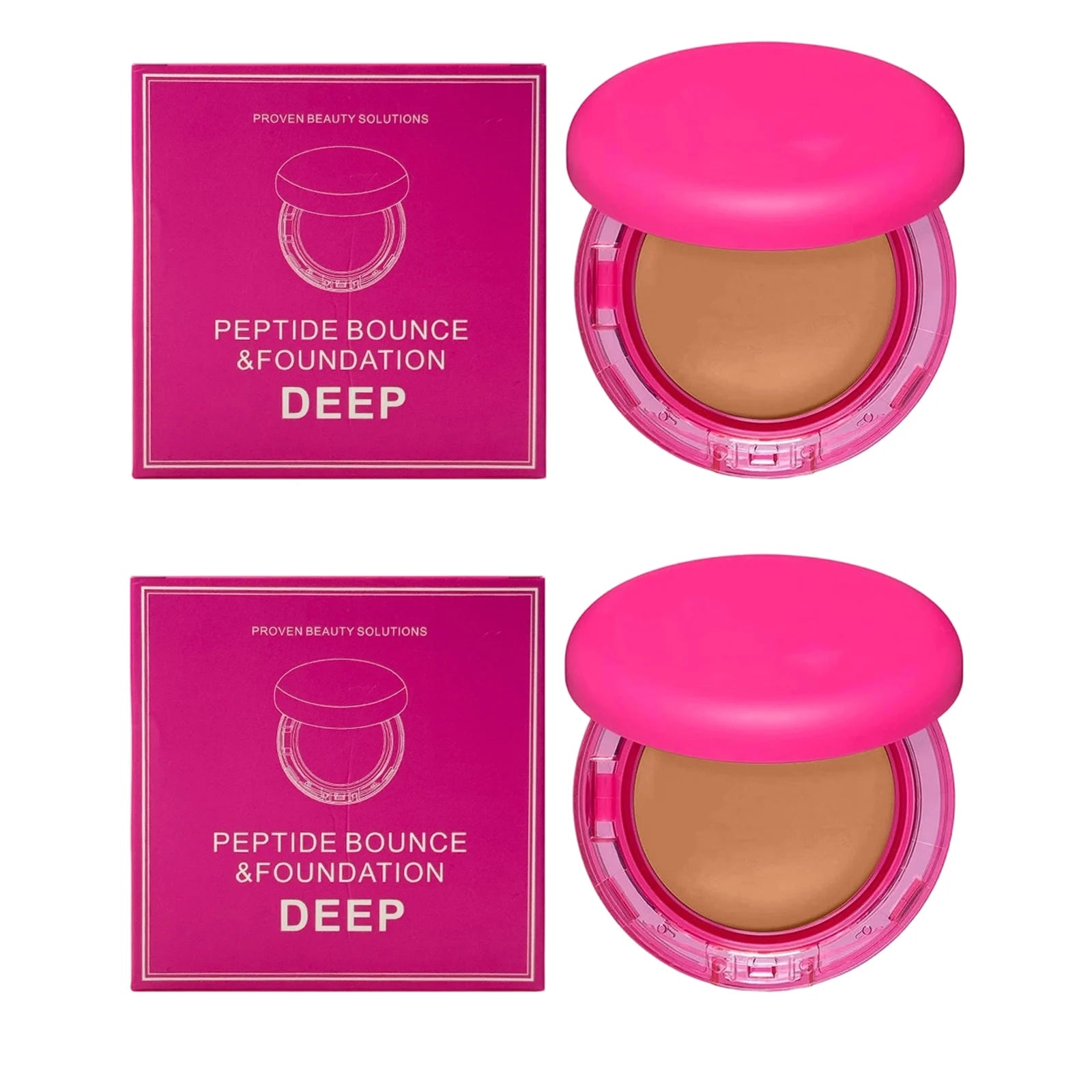 Moisturizing Concealing Foundation Cream Lasting Full Coverage Covers Spot Blemishes Brightening Oil Control Makeup Base Cream Oasis Select Dark Skin X 2pcs