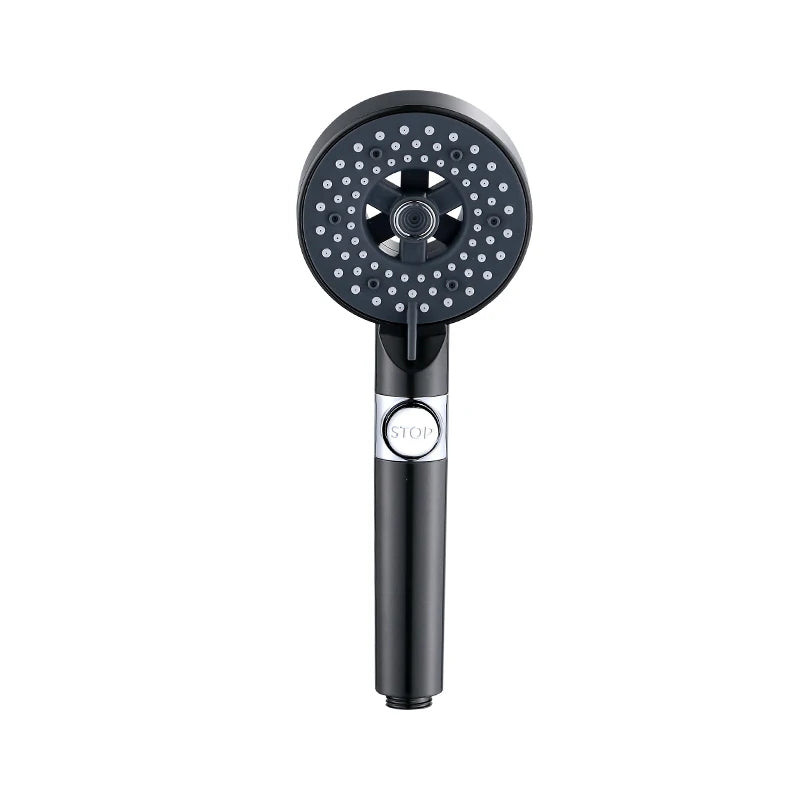New High Pressure Shower Head 5 Modes Adjustable Showerhead Water Saving One-Key Stop Spray Nozzle Hose Bathroom Accessories Set Oasis Select