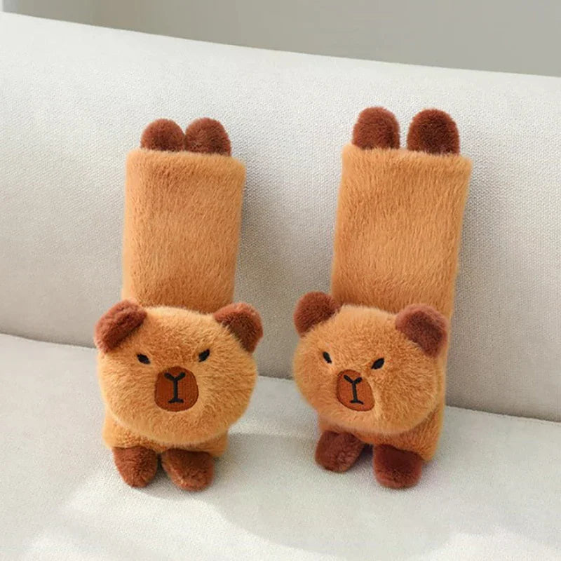 Car Headrest Neck Pillow Capybara Plush Shoulder Protection Cute Tissue Box Kawaii Car Decoration Of Car Supplies Plushie Gift Oasis Select