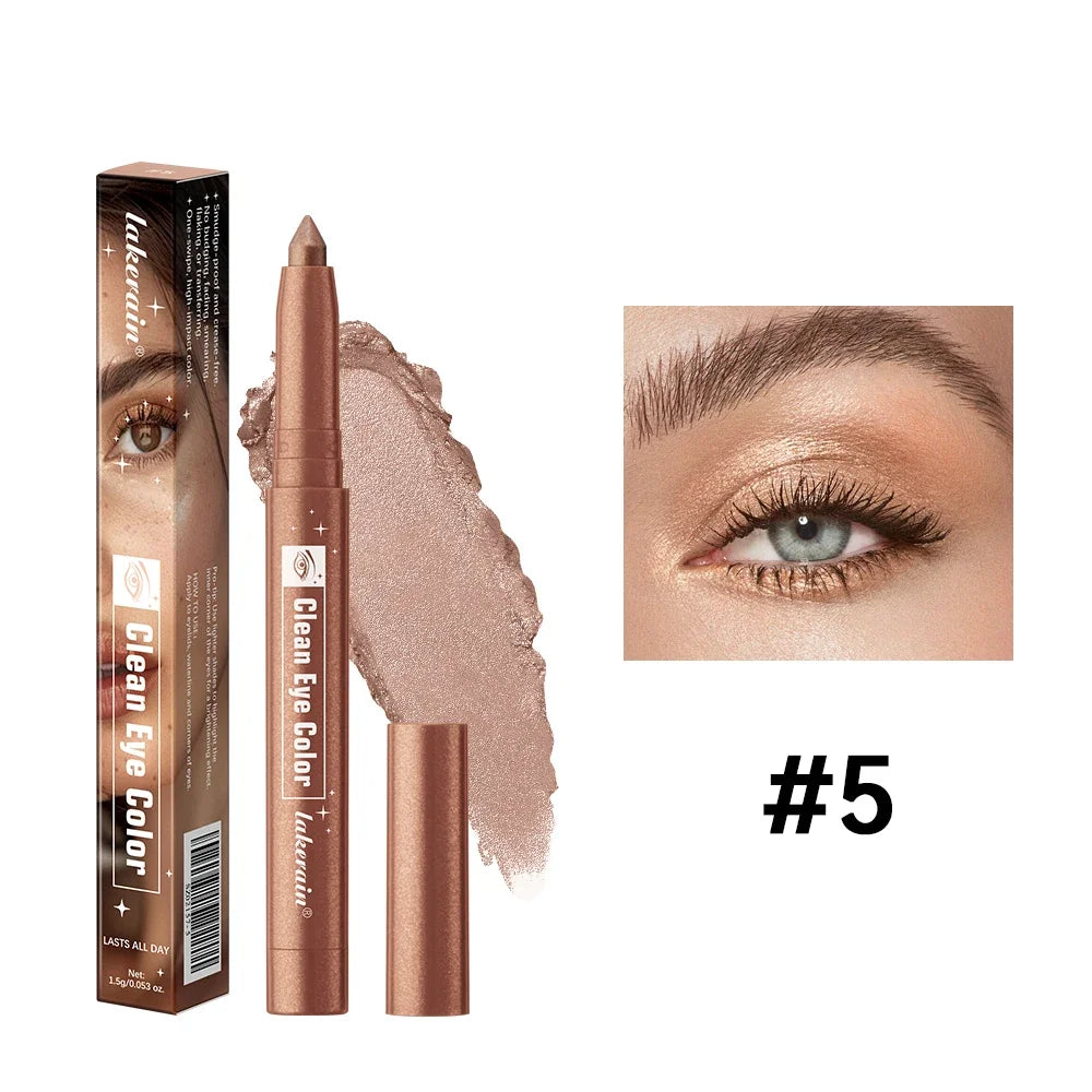 Lakerain Eyeshadow Sticks 12 Colors Long Lasting Waterproof High Pigmented Shimmer Glitter And Matte Eyeshadow Pencil Makeup Oasis Select 5color