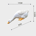 Pond Decorative Resin Duck Figurines Miniature Cute Garden Statues Simulated Exquisite Yard Ornament Outdoor Statue Oasis Select Small drinking duck