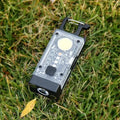 COB Keychain Work Light with Dual Light Source Rechargeable Solar Powered 9Mode Magnet Base for Camping Fishing Repair Walk Oasis Select S0305 Black