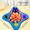 New Pet Sniffing Mat Dog Puzzle Training Hidden Food Blanket Slow Food Mat Self Soothing and Stress Relieving Sniffing Mat Oasis Select Blue