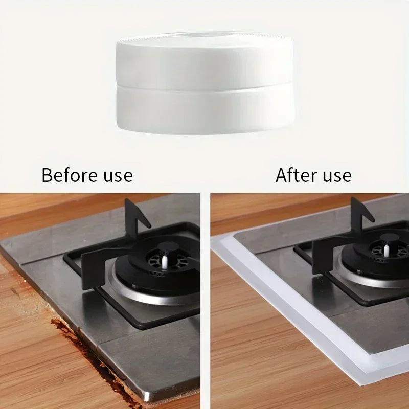 PVC Waterproof Sealing Tape Bathroom Toilet Caulk Tapes Kitchen Sink Countertop Mildew Fouling Proof Sealer Self Adhesive Strip Oasis Select