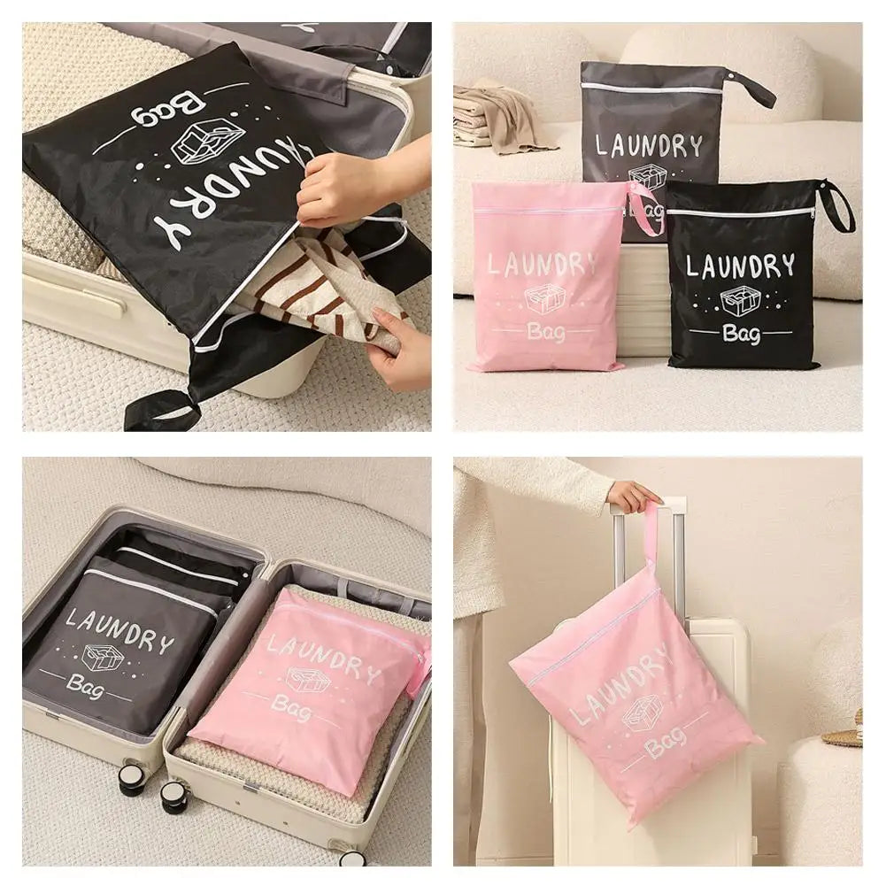 Travel Laundry Bag – Waterproof Zipper Dirty Clothes Organizer