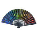 Leopard Print Folding Fan – 23cm Black Frame | Party & Stage