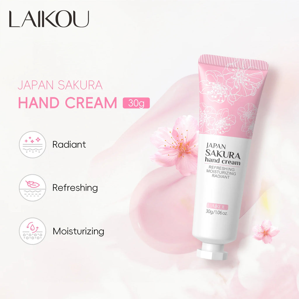 LAIKOU Sakura Hand Cream – Moisturizing & Brightening 30g Hand Cream Oasis Select
