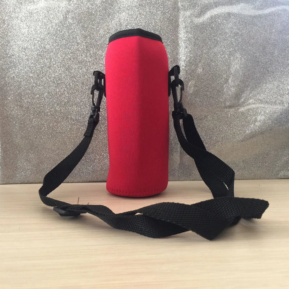 Insulated Neoprene Water Bottle Carrier Bag & Shoulder Strap 1L Bottle Carrier Sleeve Oasis Select