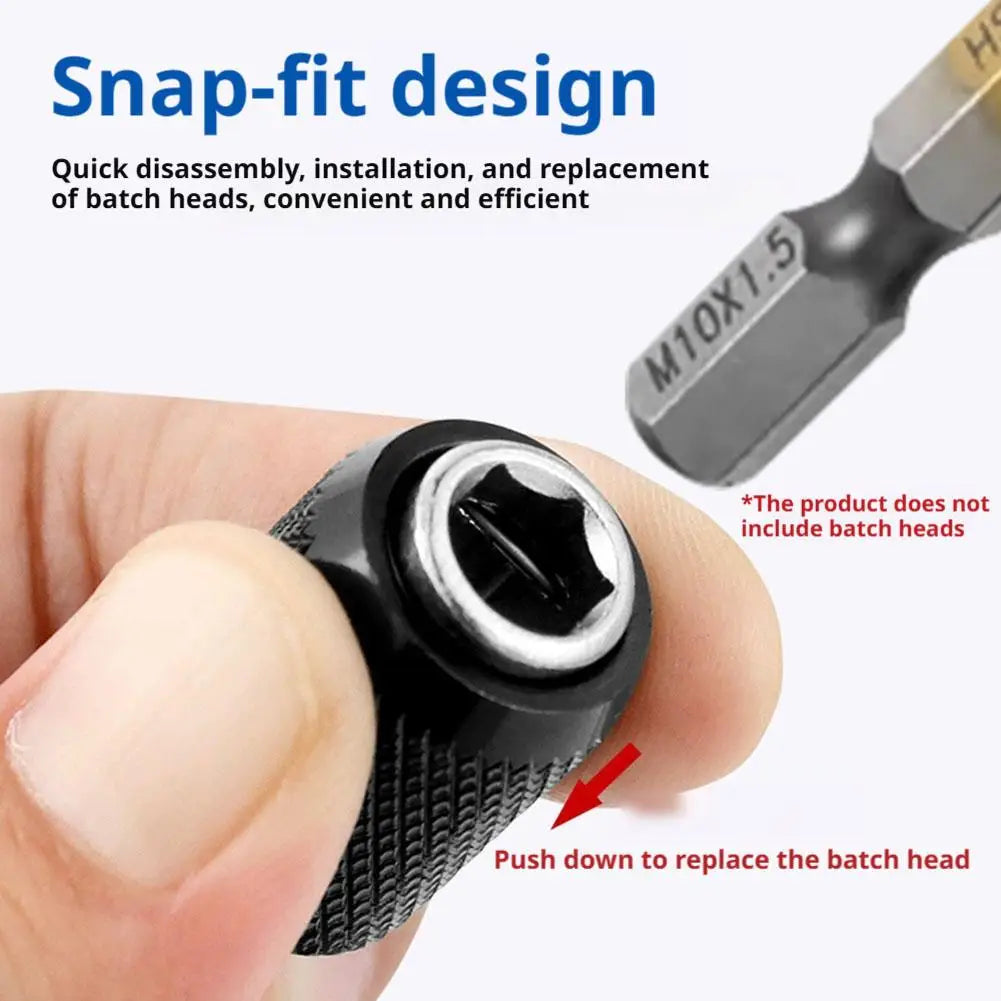 3-Pc 1/4" Hex Quick-Release Magnetic Bit Extension Rod Set