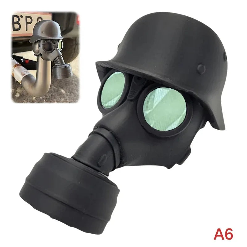 Trailer Hitch Cover With Steel Helmet And Gas Mask 3D Printed Trailer Hitch Ball Cover Prevent Receiver Tube From Rusting Oasis Select A6