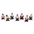 7pcs Mini Garden Gnome Figurines Resin Dwarf Ornaments for Moss Micro Landscape Terrarium Pot Decorative Accessories Oasis Select 7PCS