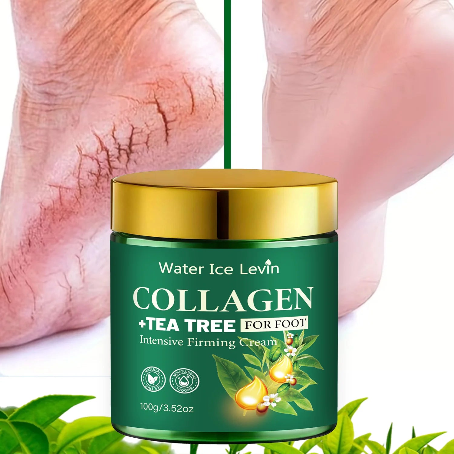 Intensive Foot Cream – Collagen & Tea Tree Moisturizing Firming Foot Cream Oasis Select