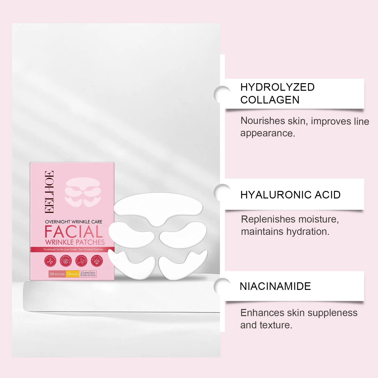 Collagen Care Patch Set – Smooth & Hydrated Facial Skin Collagen Face Patch Oasis Select