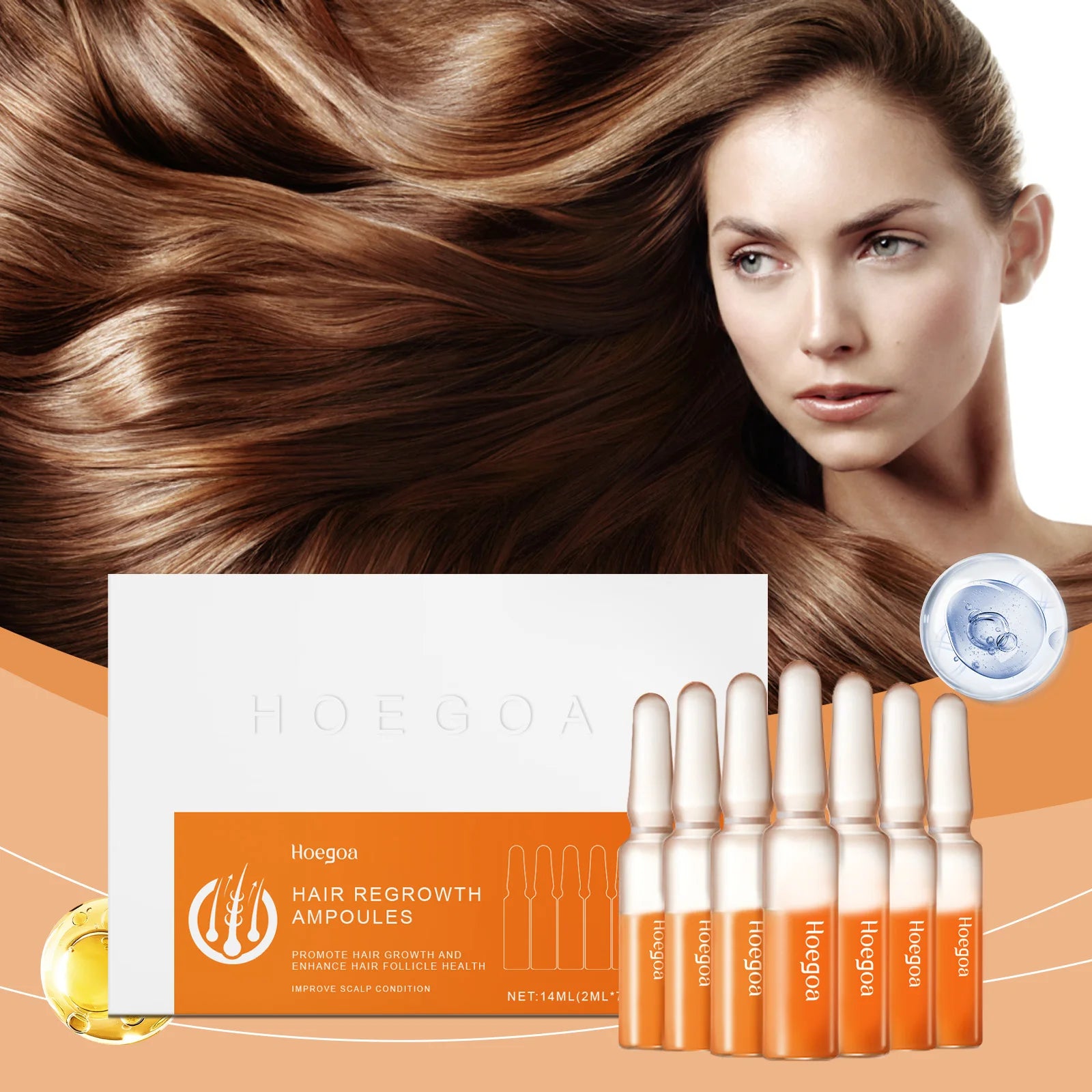 HOEGOA Hair Growth Serum Ampoules – Nourishing Scalp Treatment Hair Growth Serum Oasis Select