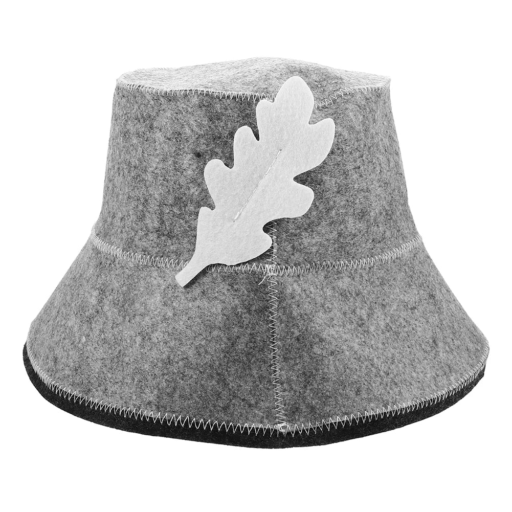 Soft Felt Sauna Cap Felt Bath Hat Water Absorbent Insulation Sauna Bucket Hat Multipurpose Shower Cap For Men Women Oasis Select Grey
