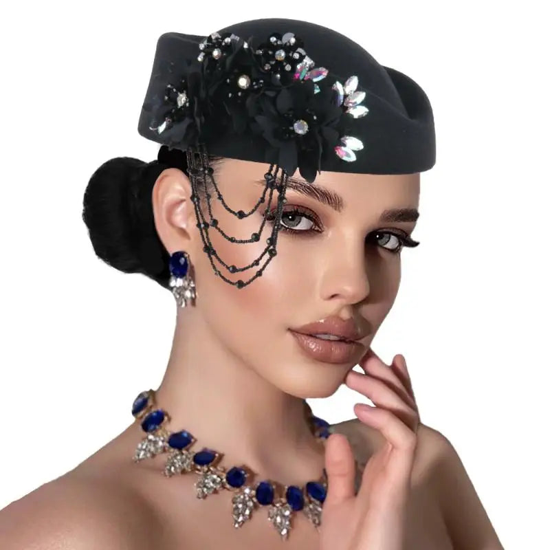 Women's British Retro Beret | 3D Floral Vintage Hat