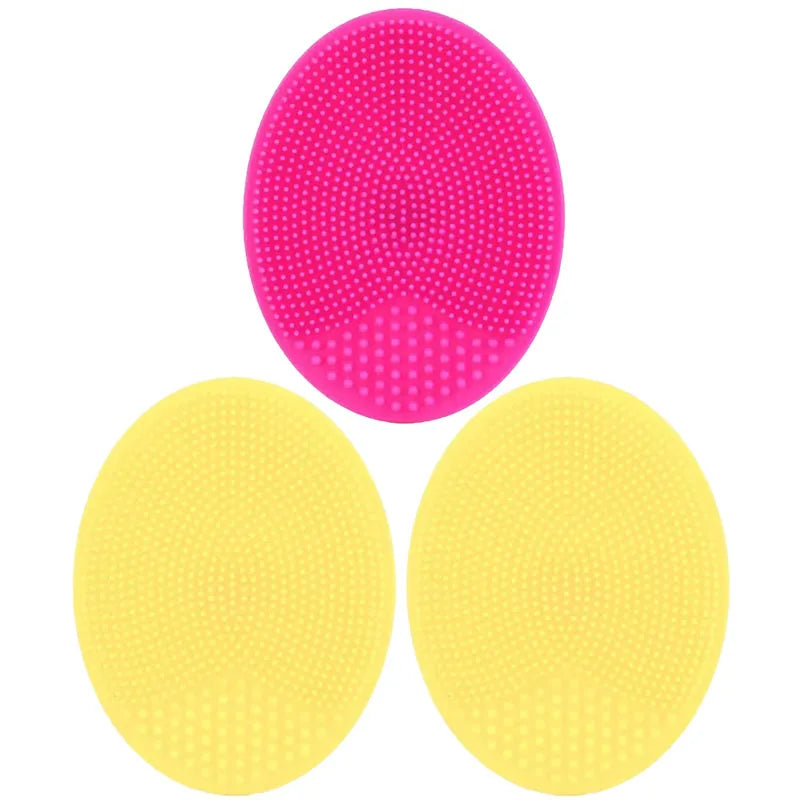 1/3pc Silicone Face Cleansing Brush Facial Deep Pore Skin Care Scrub Cleanser Tool New Mini Beauty Soft Deep Cleaning Exfoliator Oasis Select 3pcs mix 4