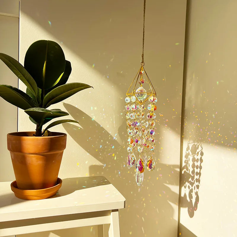 Crystal Sun Catcher Crystal Dazzle Rainbow Decorated Room Window Hanging Decorative Sun Catcher Pendant Oasis Select