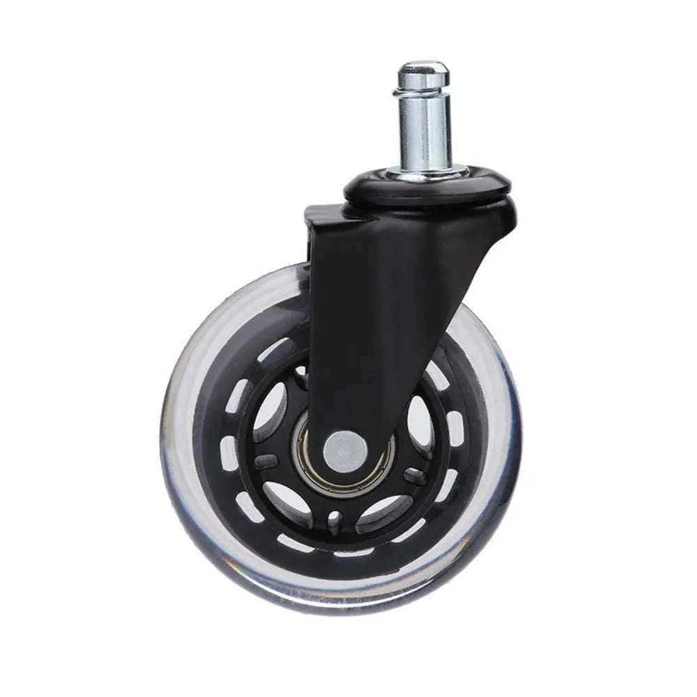 Universal 3 inch Office Chair Caster Wheel Swivel Mute Rubber Caster PU Furniture Hardware Universal Wheel Home Office Chair Oasis Select Black