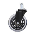 Universal 3 inch Office Chair Caster Wheel Swivel Mute Rubber Caster PU Furniture Hardware Universal Wheel Home Office Chair Oasis Select Black